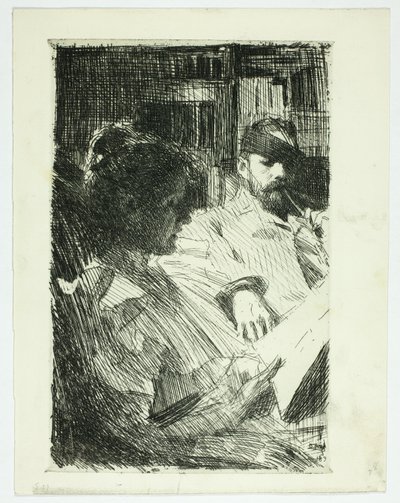 Reading (Sr. e Sra. Ch. Deering) de Anders Leonard Zorn
