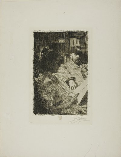 Reading (Sr. e Sra. Ch. Deering) de Anders Leonard Zorn