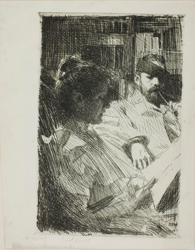 Reading (Sr. e Sra. Ch. Deering) de Anders Zorn