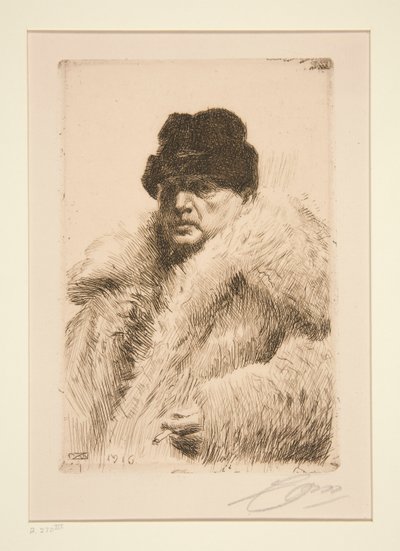 Auto-retrato 1916 de Anders Leonard Zorn