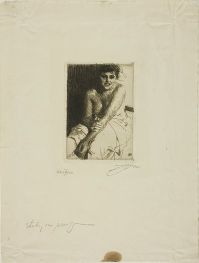 Modelo sentado de Anders Leonard Zorn