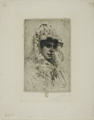 mulher espanhola de Anders Leonard Zorn