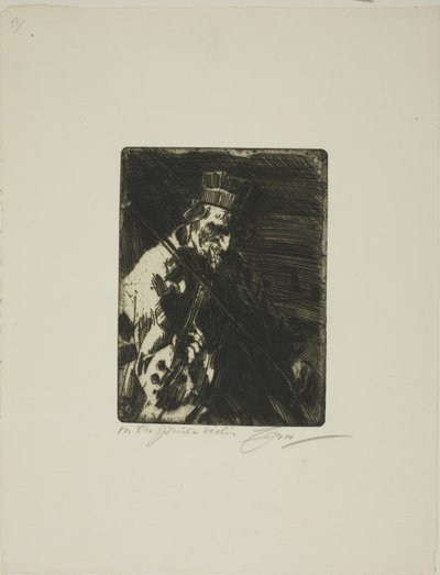 Violinista da Vila de Anders Leonard Zorn