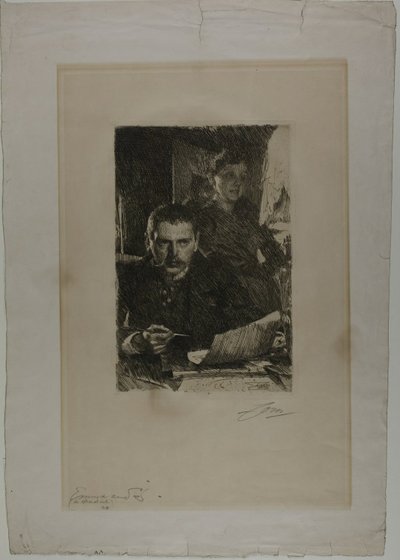 Zorn e sua esposa de Anders Leonard Zorn