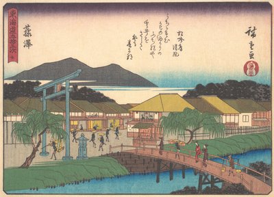 Fujisawa, da série The Fifty-three Stations of the Tokaido Road, início do século XX. de Ando Hiroshige