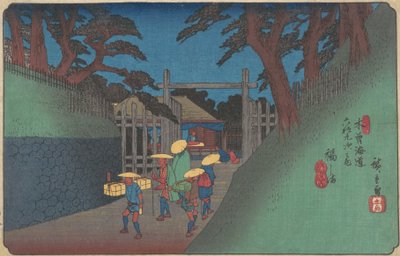 Estação de Fukushima, c. 1837., c. 1837. de Ando Hiroshige