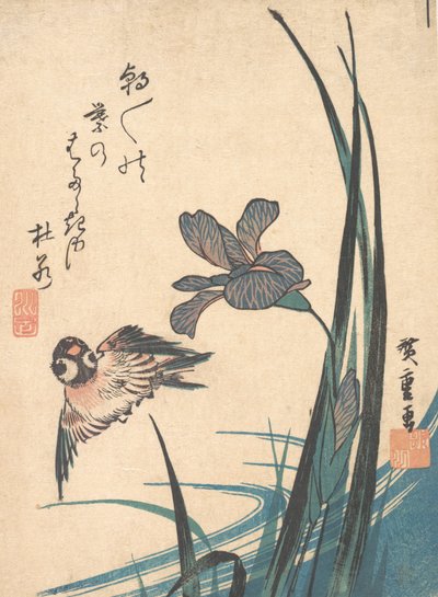Íris e Pardal, c. 1832., c. 1832. de Ando Hiroshige
