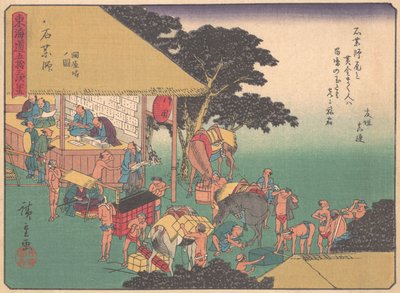 Ishiyakushi, da série The Fifty-three Stations of the Tokaido Road, e..., início do século XX. de Ando Hiroshige