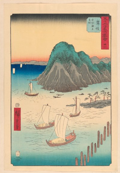Maisaka da série 53 Estações de Tokaido de Ando Hiroshige
