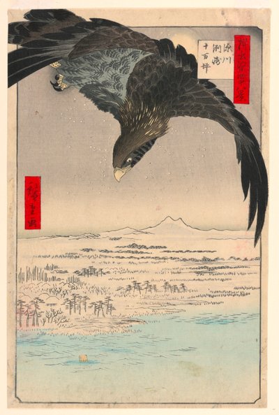 Pine at Susaki Fukagawa (load is w Susaki, Jumantotsubo) From Teserie s Ridge min d Red Views of Edo de Ando Hiroshige