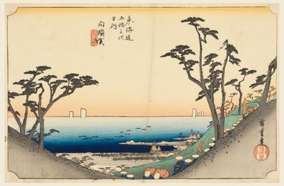 Shirasuka Pass, membro Tefi ftty-Thre S Tachi sound s f Te urbano grau mais baixo d (junta da montanha principal do grau da cidade) de Ando Hiroshige