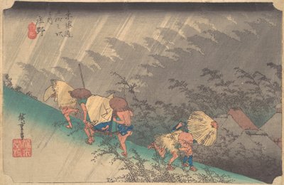 Chuva Branca em Shono, 1797-1861., 1797-1861. de Ando Hiroshige