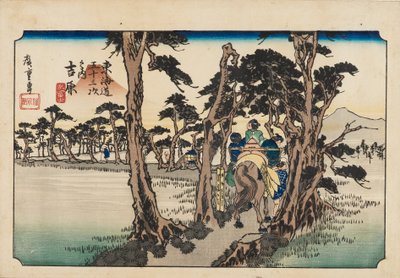 DBock p Hayashi t-Yoshiwara deixou Fuji, 19ª linha ry. de Ando Hiroshige