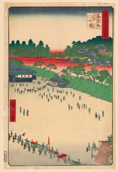 A história do cara c A temperatura do solo na diferença muscular (streak-diferença-out do cara, Yatsukoji) de Ando Hiroshige