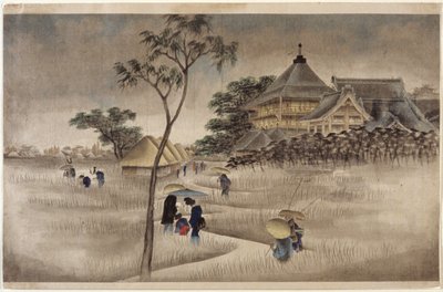 (Grandes Edifícios abaixo) (Igual a 17.218) de Ando or Utagawa Hiroshige