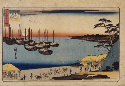 (Veleiros no Porto) de Ando or Utagawa Hiroshige