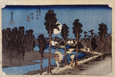 Cena do anoitecer em Numazu, #13 (impressão em bloco de madeira) de Ando or Utagawa Hiroshige