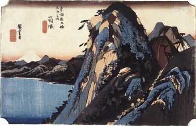 Hakone (impressão em bloco de madeira a cores) de Ando or Utagawa Hiroshige