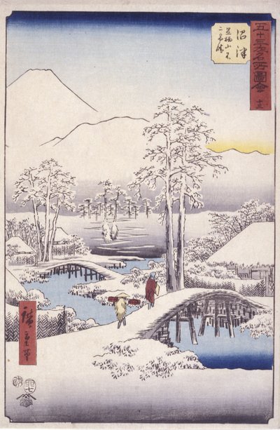 Estação Humazu de Ando or Utagawa Hiroshige
