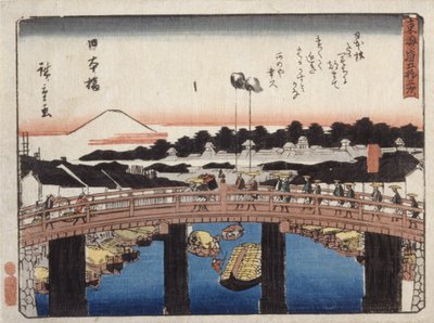 Nihonbashi (impressão em bloco de madeira a cores) de Ando or Utagawa Hiroshige