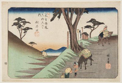 No. 17, Matsuida (impressão em bloco de madeira a cores) de Ando or Utagawa Hiroshige