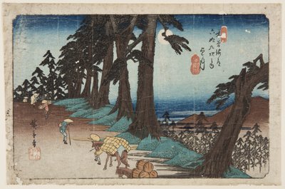 No. 26, Mochizuki (impressão em bloco de madeira a cores) de Ando or Utagawa Hiroshige