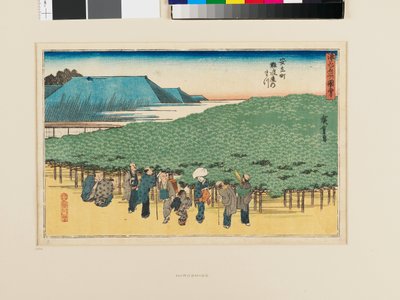 O pinheiro Naniwa em Adachi-chō de Ando or Utagawa Hiroshige