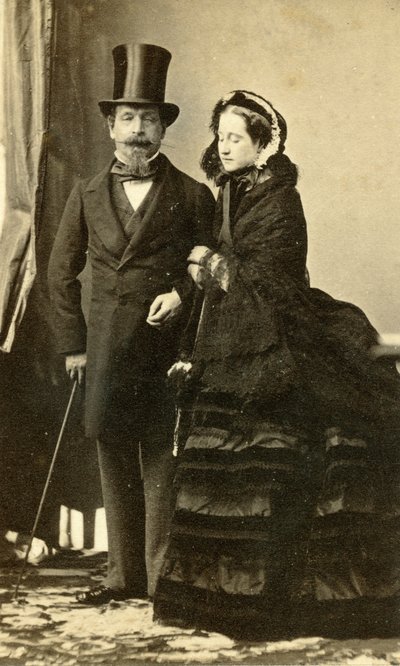O Imperador Napoleão III e a Imperatriz Eugénia de Andre Adolphe Eugene Disderi