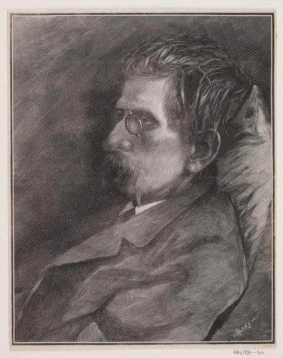 Retrato de J. P. Jacobsen de André Bork