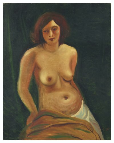 Busto de uma mulher sentada em topless de Andre Derain