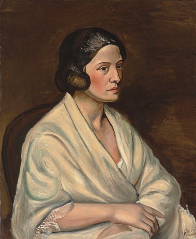 Busto de uma mulher com um xaile de Andre Derain