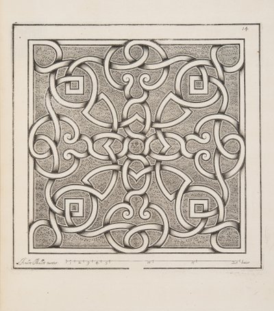 Projeto para Parterre, de Teatro de Planos e Jardinagem, pub.1652 de André Mollet