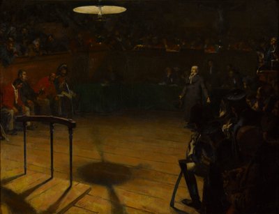Jean Valjean perante o Tribunal Assize em Arras, 1904. de André Victor Édouard Devambez