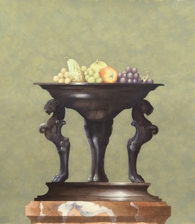 Jarra de bronze com fruta de Andras Kaldor