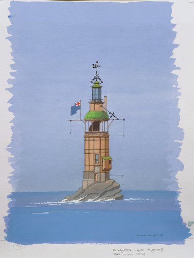 O segundo farol de Eddystone, Plymouth, Devon de Andras Kaldor
