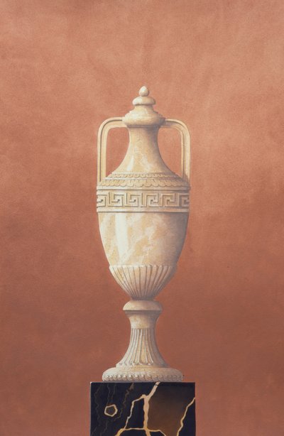 Ânfora de mármore branco de Andras Kaldor