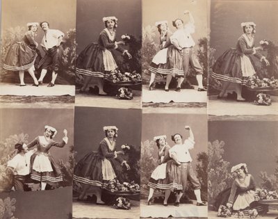 Eugénie Schlosser e Coralli, 1863. de Andre Adolphe Eugene Disderi