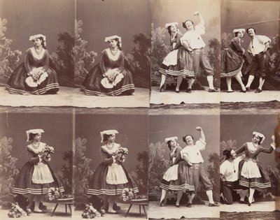 Eugénie Schlosser e Coralli, 1863. de Andre Adolphe Eugene Disderi
