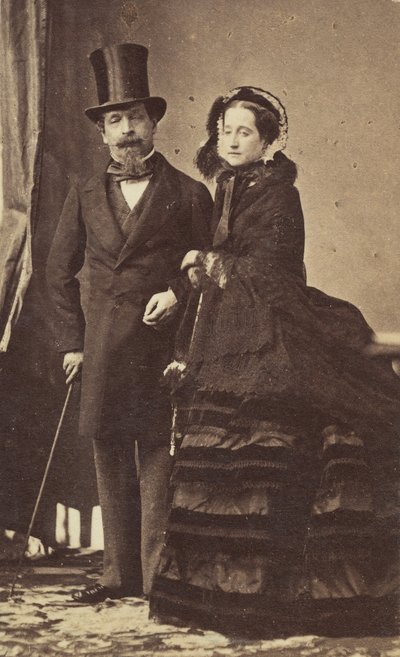 [Napoleão III e Imperatriz Eugênia], c. 1865. de Andre Adolphe Eugene Disderi