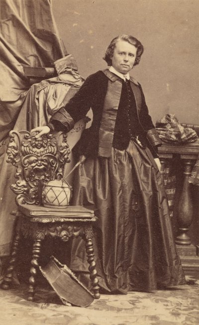 Retrato de Rosa Bonheur 1822-1899, início da década de 1860. de Andre Adolphe Eugene Disderi