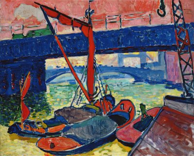 Barcaças no Tamisa de Andre Derain