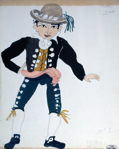 Figurinos para uma representação de "O Barbeiro de Sevilha" em Paris (aguarela sobre papel) de Andre Derain
