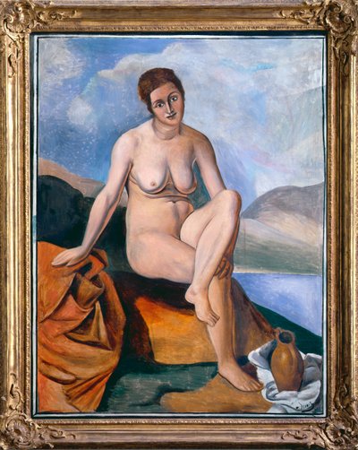 Nu feminino com um jarro, c.1925 (óleo sobre tela) (ver também 287560) de Andre Derain