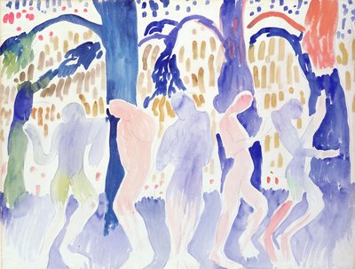 Cinco nus, c.1904-05 (aguarela sobre papel) de Andre Derain