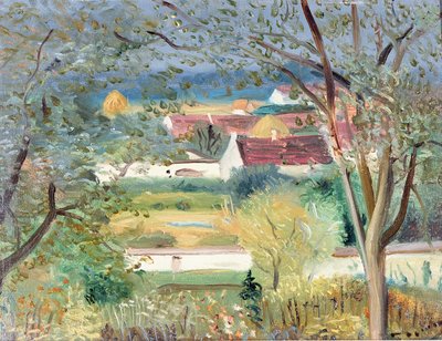 Jardim em Ponnermaire en Montois, c.1940-45 (óleo sobre tela) de Andre Derain