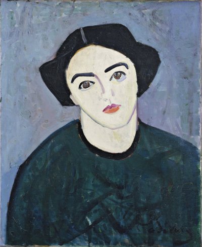 Madame Derain em verde de Andre Derain