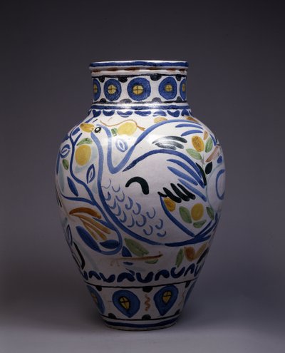 Jarra de majólica pintada e decorada com um pássaro (cerâmica) de Andre Derain