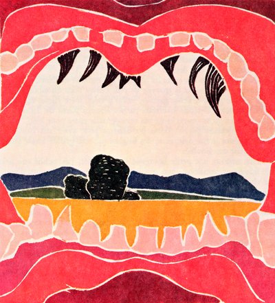 A boca de Pantagruel, ilustração de uma edição limitada de "Pantagruel" de François Rabelais (1494-1553) de Andre Derain