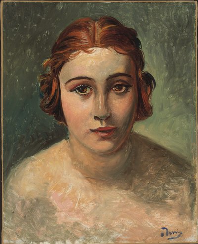 Retrato de uma jovem mulher (óleo sobre tela) de Andre Derain
