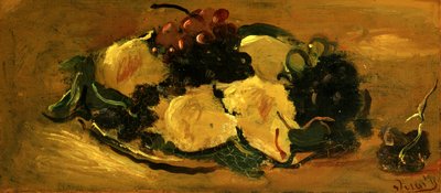 Natureza morta com fruta, c.1925 (óleo sobre papel) de Andre Derain
